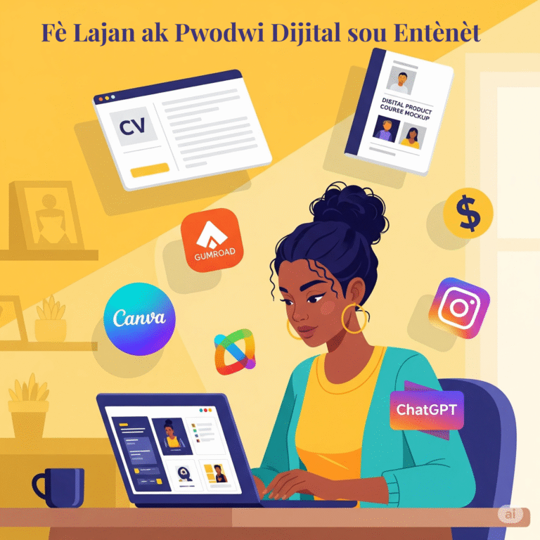 Fè Lajan ak Pwodwi Dijital sou Entènèt