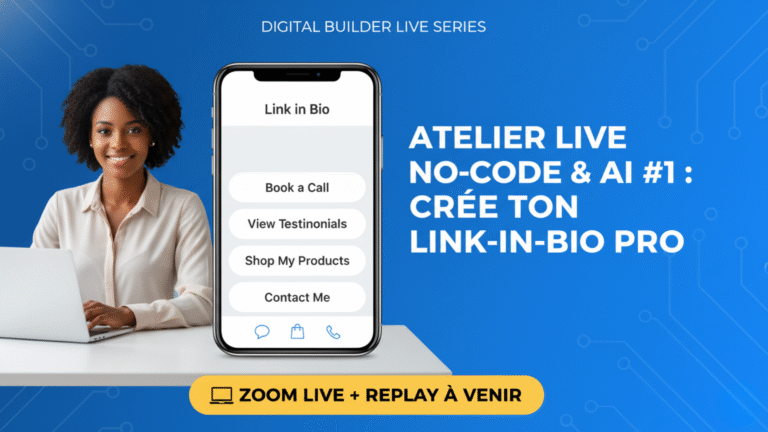 Création de Link-in-Bio Pro – Atelier Live No-Code & AI #1